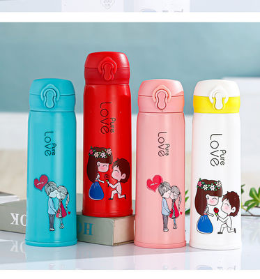 500ml 大容量 ガラス 水瓶 ポータブル ストレート ドリンク カップ ギフト ボンディング