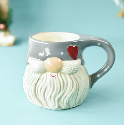 持続可能 350ml カートゥーン クリスマスカップ クリスマスプレゼント カフェ セラミックカップ 蓋 8*10Cm