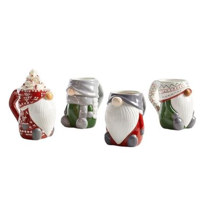 持続可能 350ml カートゥーン クリスマスカップ クリスマスプレゼント カフェ セラミックカップ 蓋 8*10Cm
