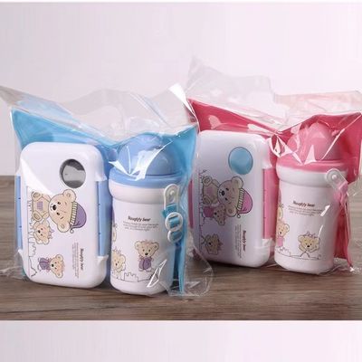 17*12*6.5cm プラスチックのアニメデザイン 可愛い子供 ベントランチボックス 水瓶セット