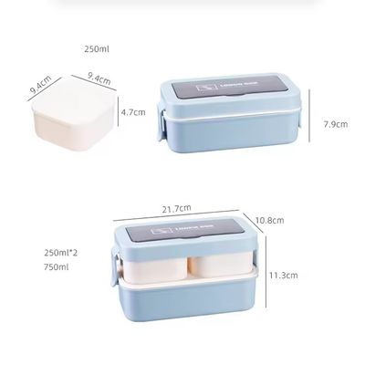 環境に優しい優位性 あらゆる年齢層の持ち運び可能な重用可能なプラスチック製のベントーランチボックス