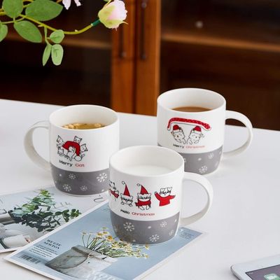 MUGS 14オンス セラミック クリスマス 水杯 ポータブル カスタム ロゴ 再使用 可笑しい ホットチョコレートカップ クリスマスプレゼント