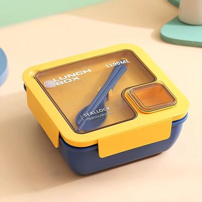 20*12*8cm 再利用可能なポータブルプラスチック ベントランチボックス 子供のための学校 プラスチック素材