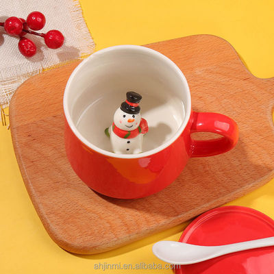 手作りセラミックカップ お茶コーヒープレゼントの可愛い動物3D飲み杯