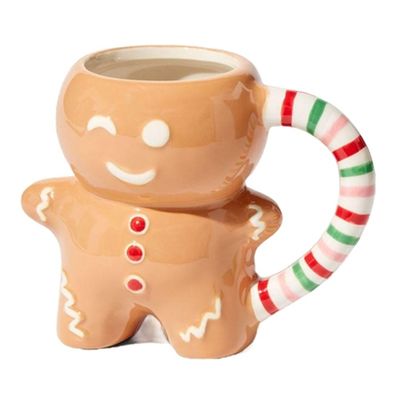 MUGS ドリンクウェアタイプ 10OZ キュート・ジンジャーケーキ・マンデザインのセラミック・クリスマス・コーヒー・カップ