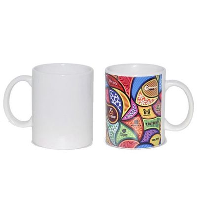 オーダーメイド デザインセラミック 11オンス ホワイトコーヒーカップ