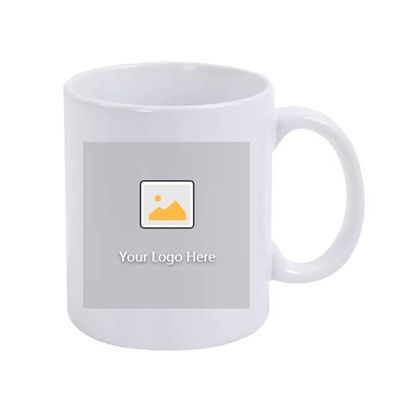 オーダーメイド デザインセラミック 11オンス ホワイトコーヒーカップ