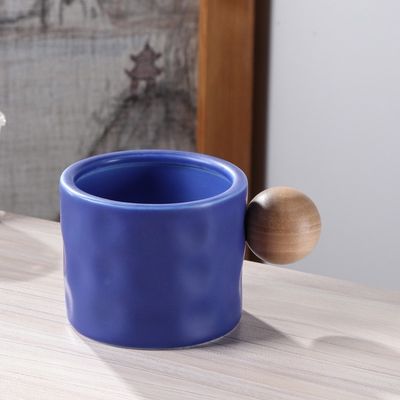 流出防止のポータブル オフィス用水瓶 スタイリッシュなカスタムパターン 330ML セラミックカップ