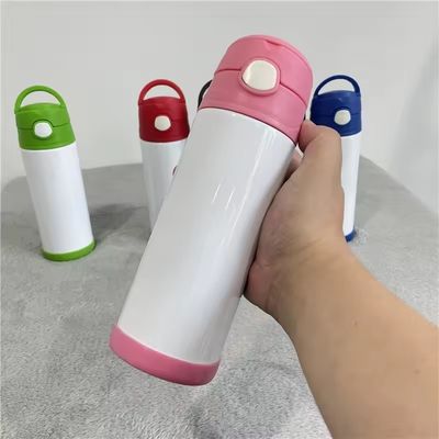 12オンス 350ml ステンレス鋼 隔熱 白い子供 洗浄水瓶 すべての年齢のための理想的な