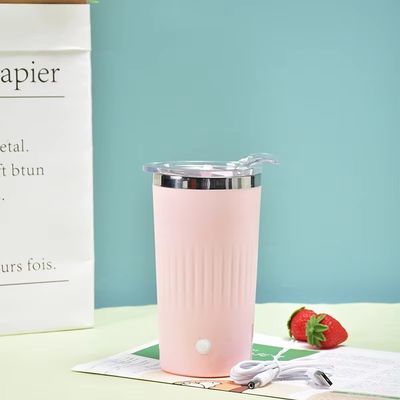 電動のレジコーヒーカップ 自動自動混ぜたタンブラー ステンレスステール ミックスカップ 500ml