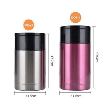 500ml 容量 ステンレス スチール 真空 断熱 食品 暖房 容器 熱熱 設計