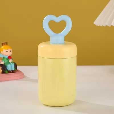 420ml モダンデザイン ポータブル トラベル サーモス カップ ハート ハンドルと真空タンブラー