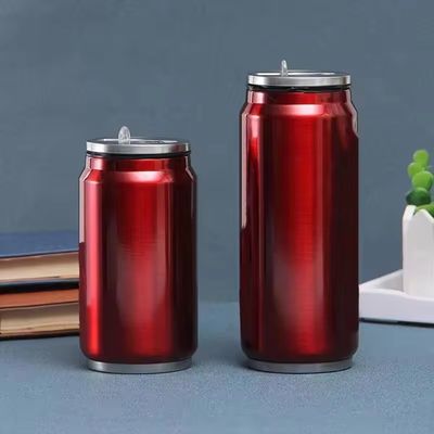 ゴールド ダブルウォール ステンレス スチール コラ ボトル 真空 サーモス 缶 水 コーク ボトル 350/500ml