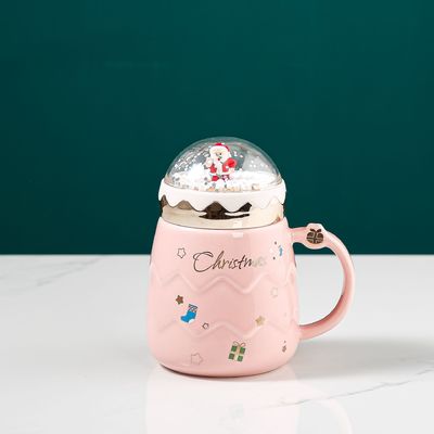セラミックエナメルタンブラーセット クリスマスプレゼント用赤カップ コーヒーミルク水カップ機能