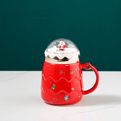 セラミックエナメルタンブラーセット クリスマスプレゼント用赤カップ コーヒーミルク水カップ機能