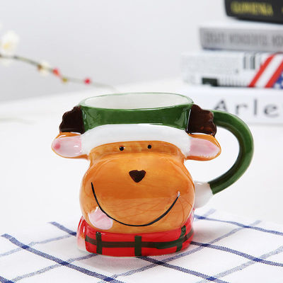 400ML セラミック クリスマス 休み ローズ カフェカップ 3D サンタスノーマン 鹿デザイン