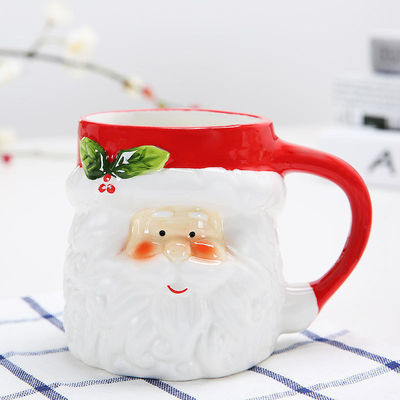 400ML セラミック クリスマス 休み ローズ カフェカップ 3D サンタスノーマン 鹿デザイン