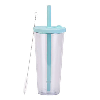 バック・トゥ・スクール オカシオン 隔離式 ダブルウォールデザイン カスタムロゴと蓋付きの 24 OZ プラスチックカップ