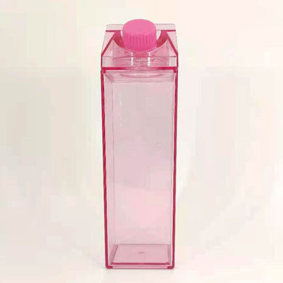 トランスペアレント・リーク・プローフカップ 500ml プラスチック製の水瓶 BPA のない方形のミルク・カートンの形
