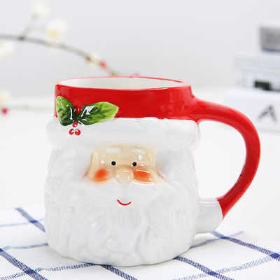 350ml カーテン クリスマスカップ クリスマスプレゼント カフェ セラミックカップ 蓋付き
