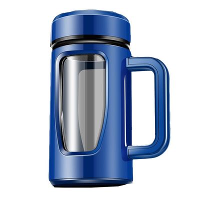 防滑柄 持ち運び可能な 580ML ガラス水瓶 隔熱と漏れ防止設計