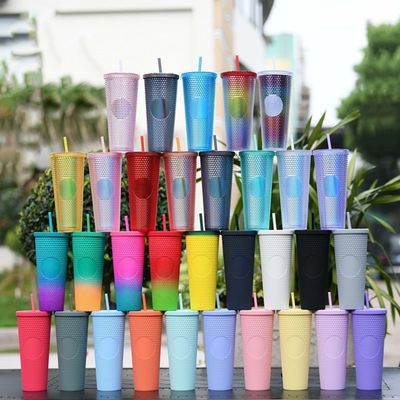 24オンス Modern Design ファッションカップ 防水 壁とストロー