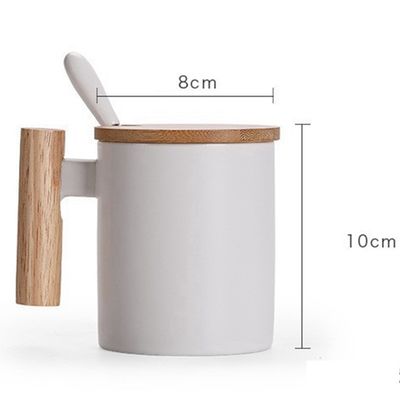 0.5kgサイズで茶好きのための蓋とカスタマイズされたロゴの持続可能セラミックカップ