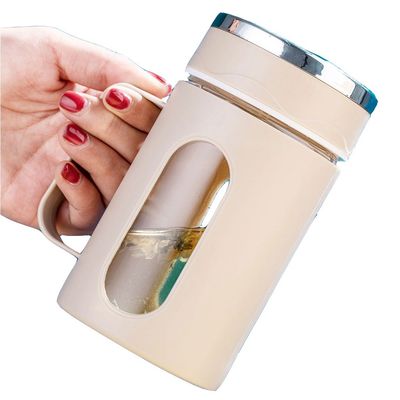 オフィス 500ml オーダーメイド ロゴ ガラス 水瓶 プラスチック 袖 直接供給