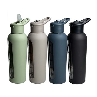 700ml/1000ml 容量 ストローと保護袖のモチベーション水瓶