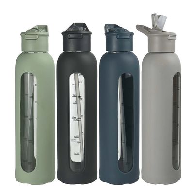 700ml/1000ml 容量 ストローと保護袖のモチベーション水瓶