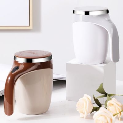 自動混ぜる 380ml 電動 携帯 磁気 ステンレス スチール オフィス コーヒー ボトル
