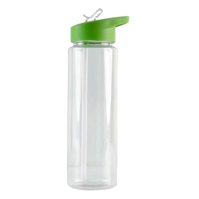 モダンなデザイン 350ml BPAフリー 透明なプラスチック水瓶 フリップストロー付き 旅行用