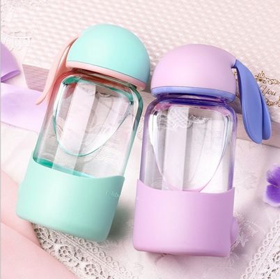 沸騰水 適用可能 340ml 水瓶 カートンラビットデザインとシリコン袖