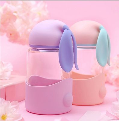 沸騰水 適用可能 340ml 水瓶 カートンラビットデザインとシリコン袖