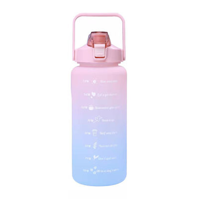 2L フィットネスプラスチックシェイカーのボトル スプリングキャップ 屋外スポーツとユニセックス愛好者