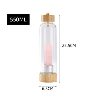 ビジネス ギフト 500ml 容量と魅力的なデザインの石の水晶ボトル