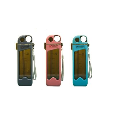 カスタムロゴ スポーツカップ ストローと容量ライン 350ml スクエアプラスチック水瓶