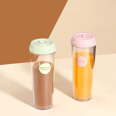 320ml/420ml/520ml/700ml プラスチックのボトル 双壁式 熱隔熱水杯 4サイズ
