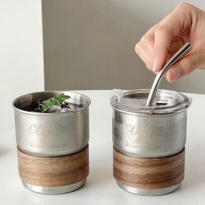 折りたたむハンドルと持続可能な材料のステンレスステールキャンプコーヒーカップ
