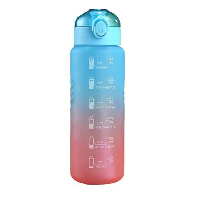 1000ml プラスチックのカップ 進歩的な色ボトル BPA フリー ストローのアウトドアフィットネススポーツカップ
