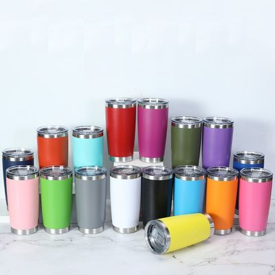 カスタム カラフル 20oz ダブル壁ステンレス ステンレス 掃除 密閉 防水 ガラス 蓋付き