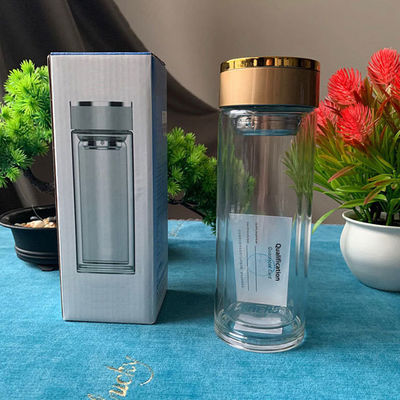 男性用 BPA 無料 ガラスの水瓶 カスタムロゴ 耐久性 多用性のあるデザイン