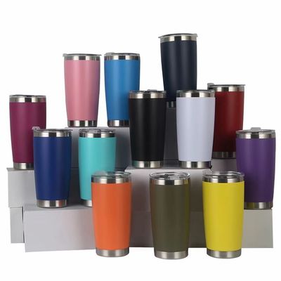 旅行用の蓋付き 固定式 20Oz ステンレス タンブラー