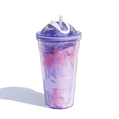 アウトドアキャンプ必需品 480ml プラスチック水瓶 オーダーメイドパターンとストロー