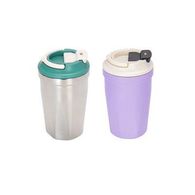 オーダーメイド カラー 420ml ダブルウォール 熱カップ 屋外旅行とコーヒー飲み人