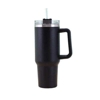 OEM 40 OZ トンブラー ハンドル ステンレス スチール 18/8 真空 旅行 カフェ カップ と ストロー