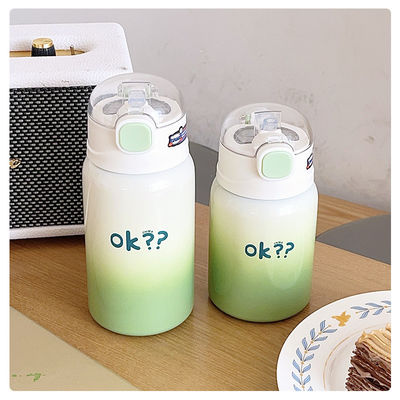 学生用 携帯型 350/450ml ステンレス ステンレス ストロー と 熱隔熱 タンブラー
