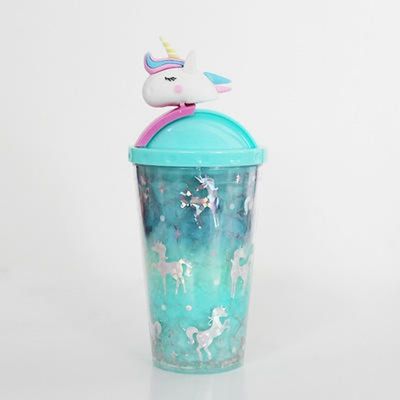 430ml 容量 おしゃれ 屋外用 水瓶 かわいい ユニコーンの形 蓋付き 漏れ防止
