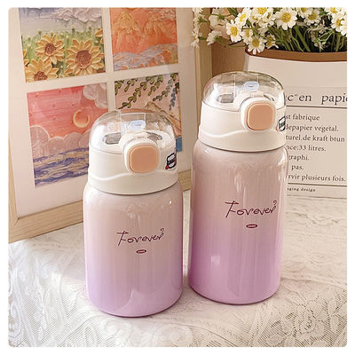オーダーメイド ロゴ ポータブル 350ml 450ml 美しい子供や学生のための真空カップ