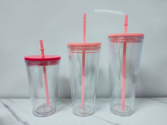 部品数 1 学生夏のカップのためのタンブラー 双壁透明プラスチック水瓶